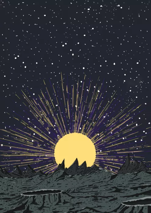 Nicholas: Paysage spatial vintage