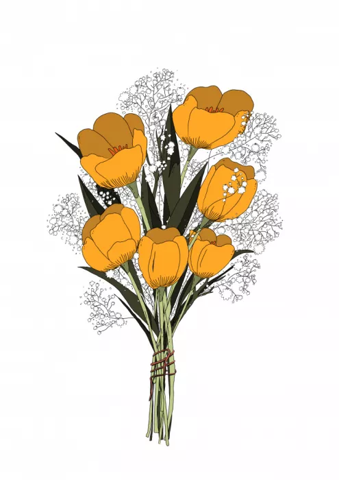 Nicholas: Kytice žlutých tulipánů