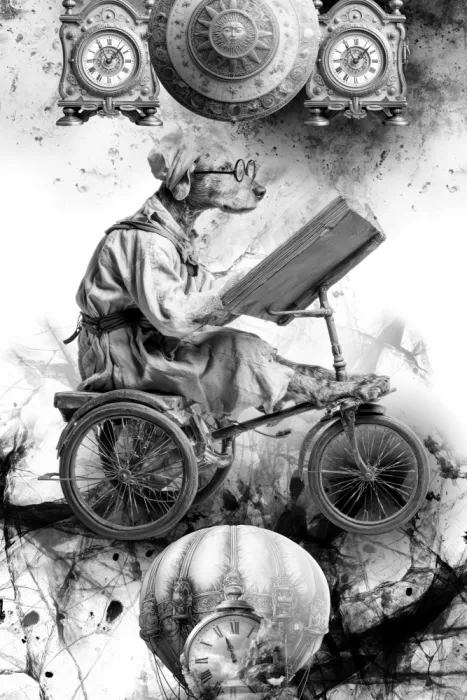 Kulik, Rafal: Affiche surréaliste illustration monochromatique 2