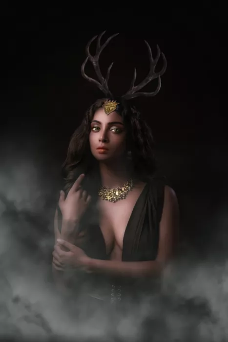 BHATTACHARYYA, PARTHA: LADY WITH HORN