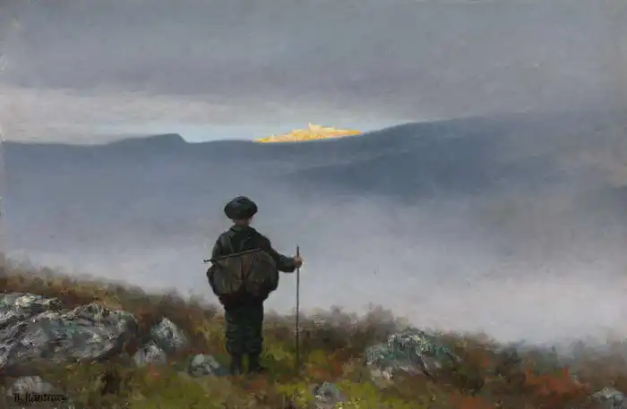 Kittelsen, Theodor: Golden roofs of the palace Soria Moria
