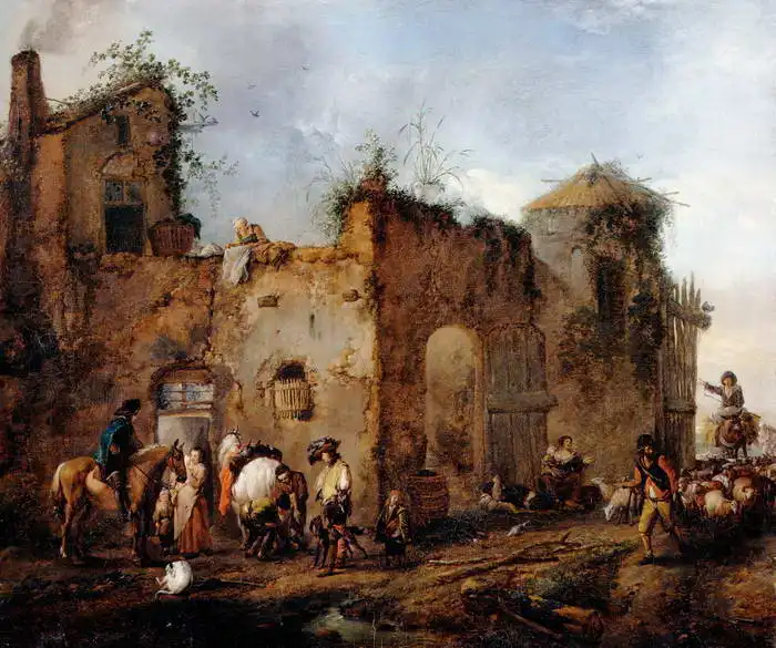Wouwerman, Philips: Court - shoeing horses