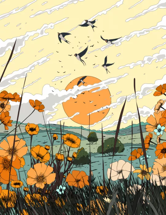 Nicholas: Paysage japonais en été