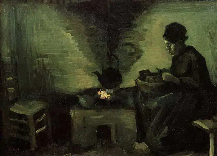 Gogh, Vincent van: Paysanne au coin du feu
