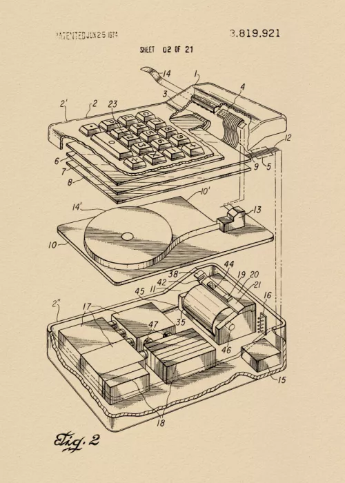 Magnusson, Andreas: Electronic Calculator Patent 1974