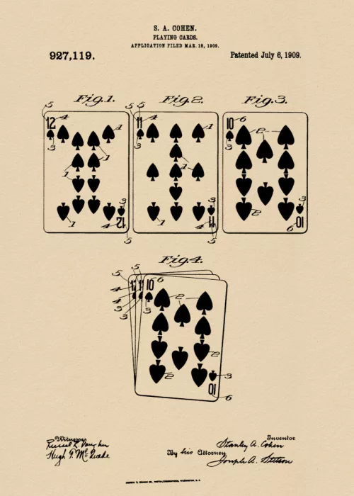 Magnusson, Andreas: Playing Cards Patent 1909