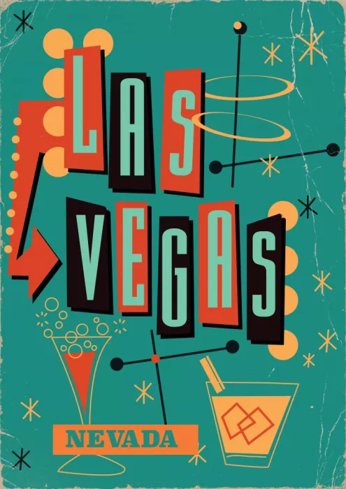 Nicholas: Las Vegas Nevada Vintage plakát cestovního ruchu