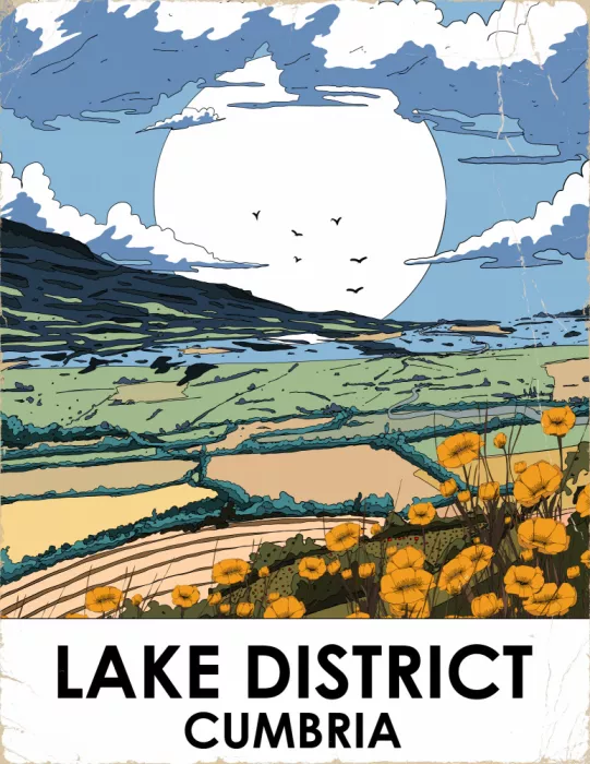 Nicholas: Affiche de voyage vintage Lake District