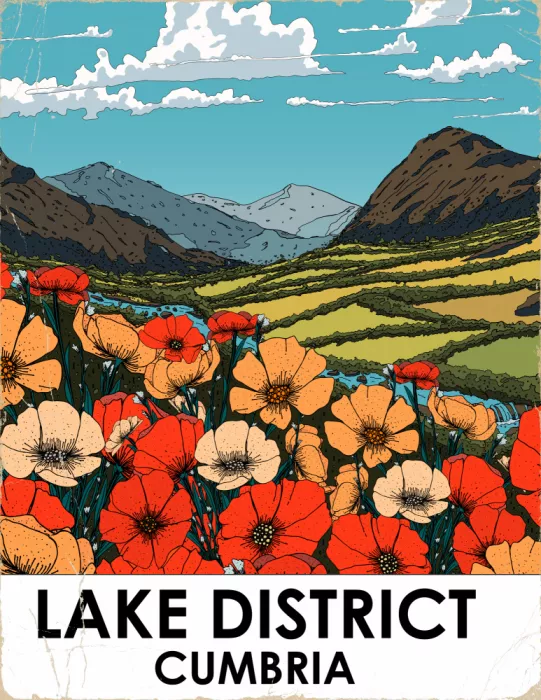 Nicholas: Affiche de voyage vintage Lake District