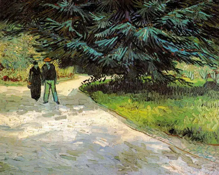 Gogh, Vincent van: Garden with blue spruces