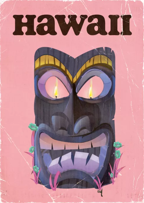 Nicholas: Affiche de voyage vintage Hawaii