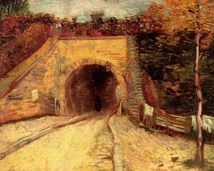 Gogh, Vincent van: Railway track with viaduct