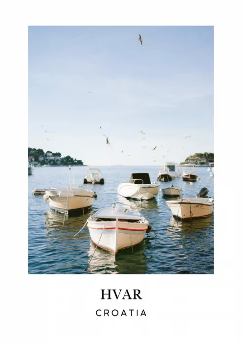 Zwart, Raisa: Hvar Croatia Travel poster