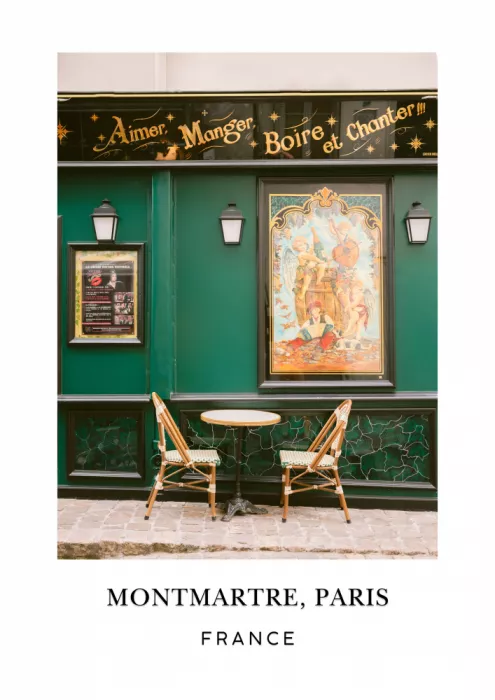 Zwart, Raisa: Montmartre Paris France Travel poster