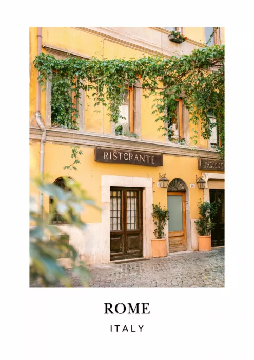 Zwart, Raisa: Trastevere Rome Travel Poster