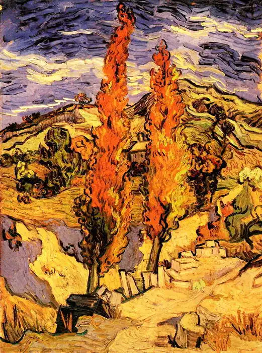 Gogh, Vincent van: Poplars on the road