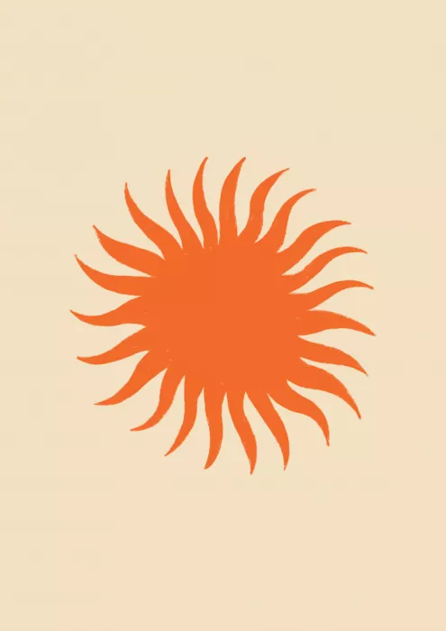 Illustrations, Green Ivy: Orange Soleil Print By Ivy Green Illustrations