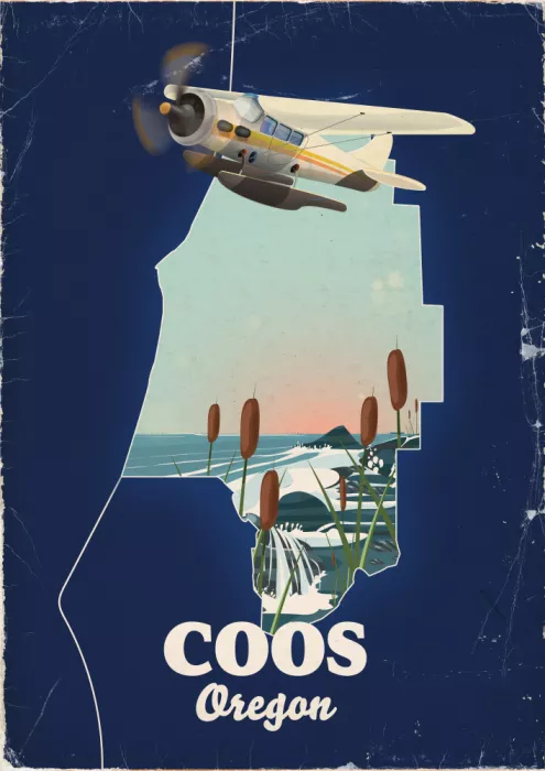 Nicholas: Affiche de voyage Coos Oregon