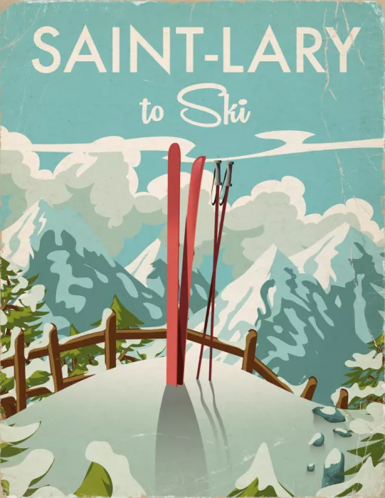 Nicholas: Affiche de Ski Saint Lary