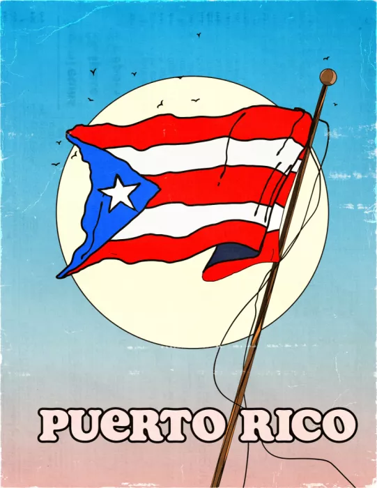 Nicholas: Affiche de voyage vintage Porto Rico