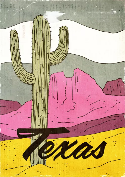 Nicholas: Texas Worn Travel Poster