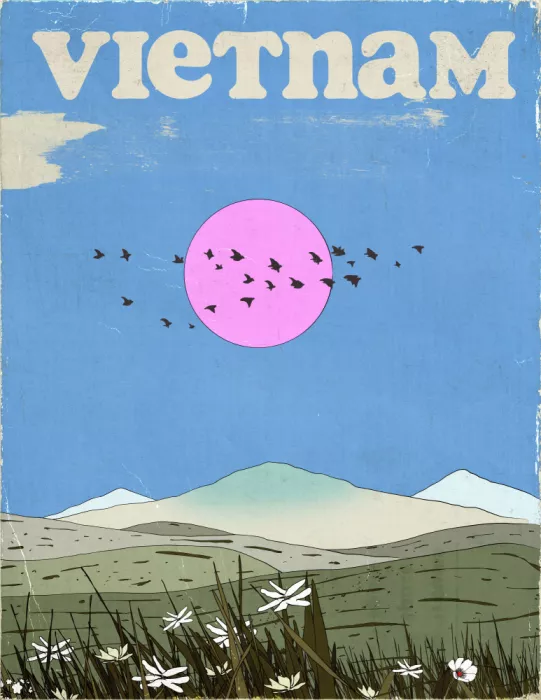 Nicholas: Affiche de voyage vintage Vietnam