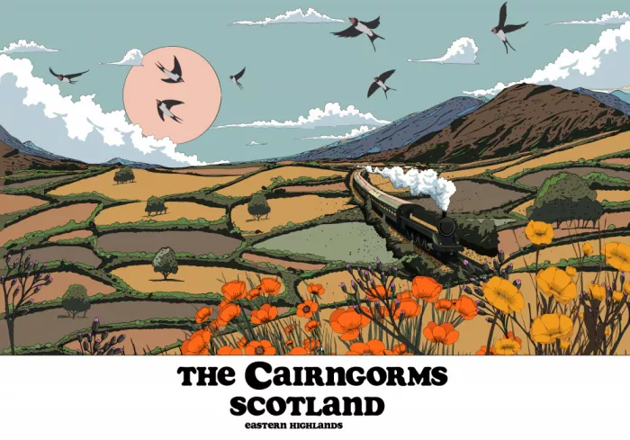Nicholas: Affiche ferroviaire Cairngorms Écosse