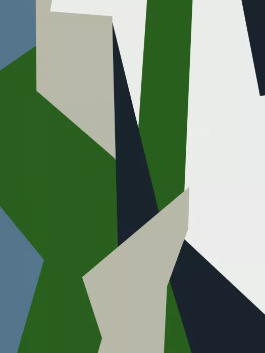 Dean, Little: Composition abstraite géométrique verte