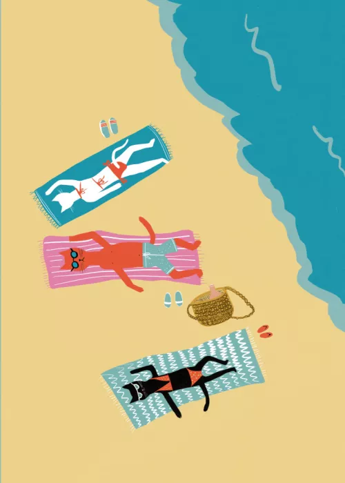 Bursic, Sharyn: Katzen am Strand