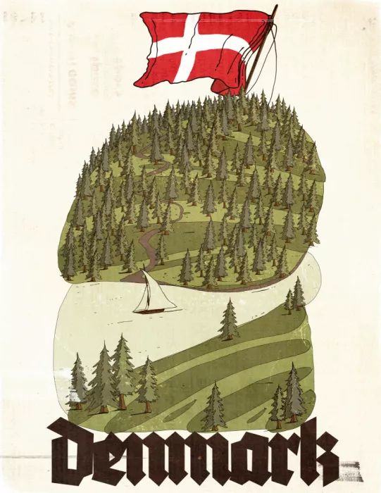 Nicholas: Danemark Carte postale de voyage vintage