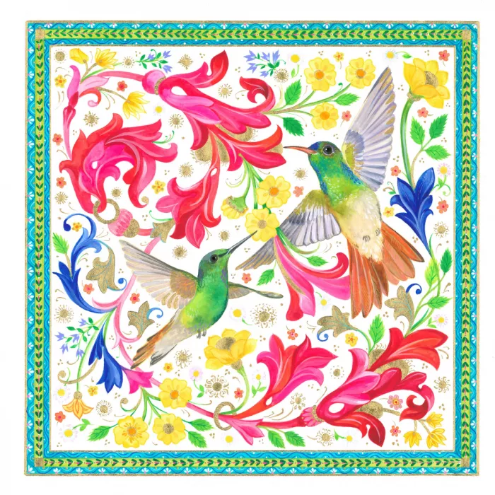 Brent, Isabelle: Two Hummingbirds and Pink Florentine