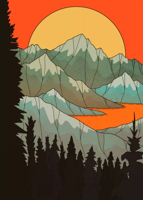 Wade, Stephen: A mountain lake