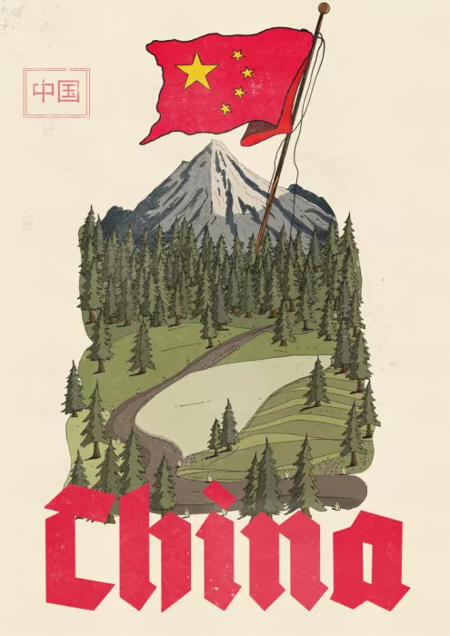 Nicholas: Carte postale vintage de Chine