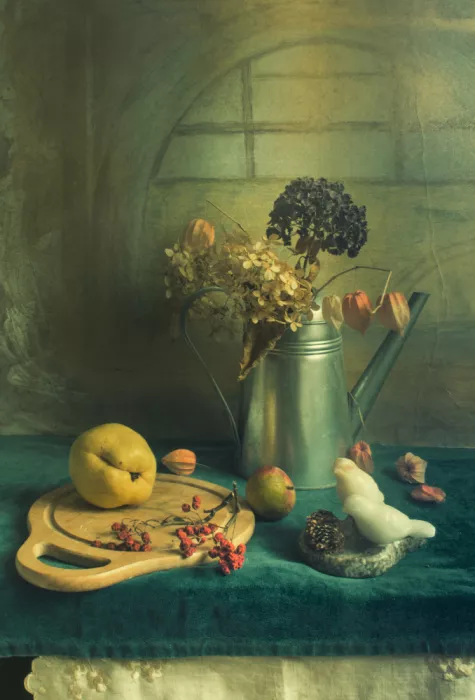 UstinaGreen: Still life with a guince