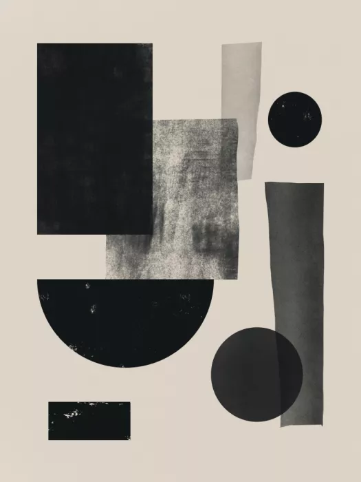 Dean, Little: Schwarze geometrische Collage