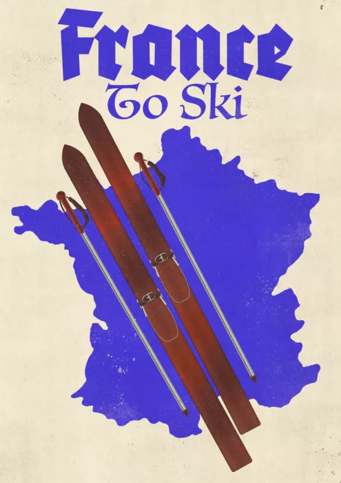 Nicholas: France Pour Skier Affiche Vintage