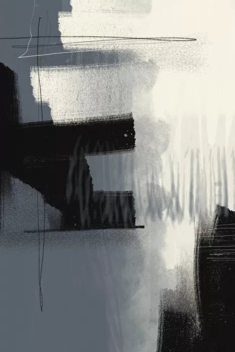 Kulkarni, Nilesh: Etuda - Monochromatická abstrakce