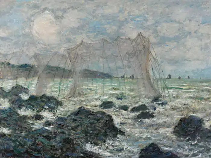 Monet, Claude: Fishing nets at Pourville