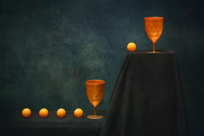 Barkow, Brig: Nature morte aux balles oranges et verres