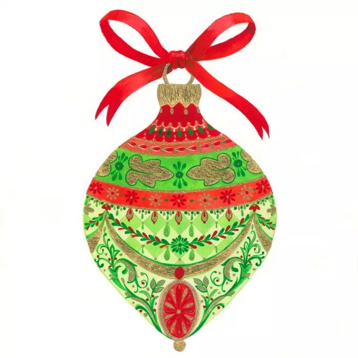 Brent, Isabelle: Boule de Noël rouge et verte