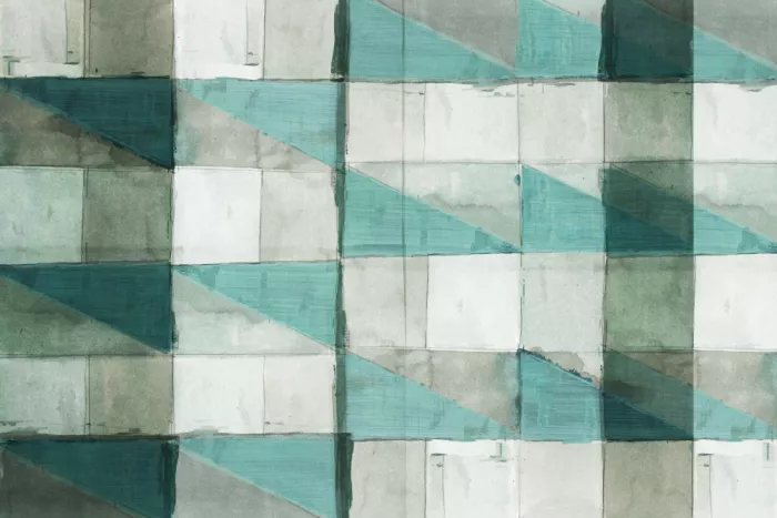 cartissi: Teal & Slate Geometric Prism 2