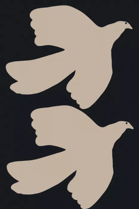 Prints, Art Melloi: Abstract Flying Birds Illustration