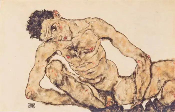 Schiele, Egon: Self-portrait - nude