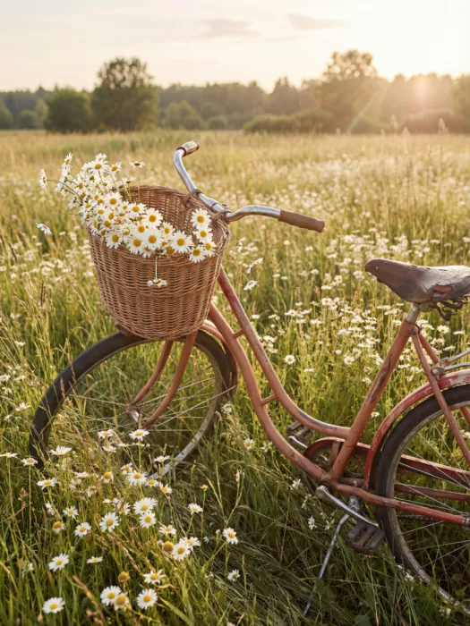 Magnusson, Andreas: Fahrrad auf einer Sommerwiese