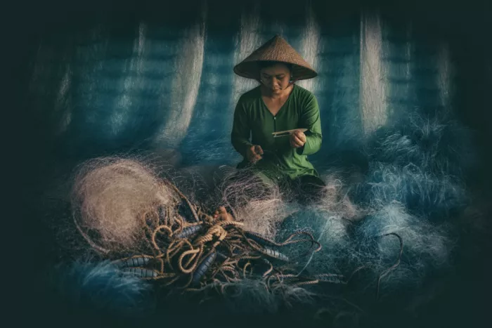 Stranak, Pavol: endless repair of fishing nets