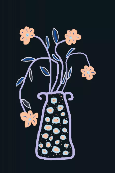 Sillen, Christina: Midnight Peach Bouquet