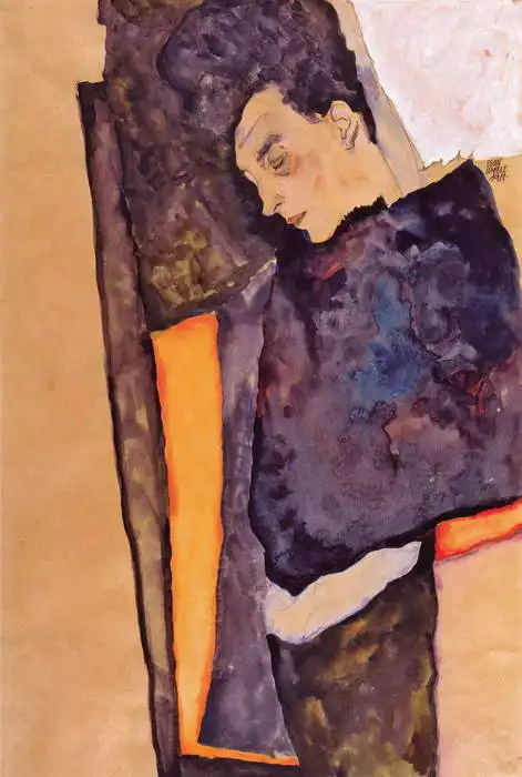 Schiele, Egon: Sleeping Schiele
