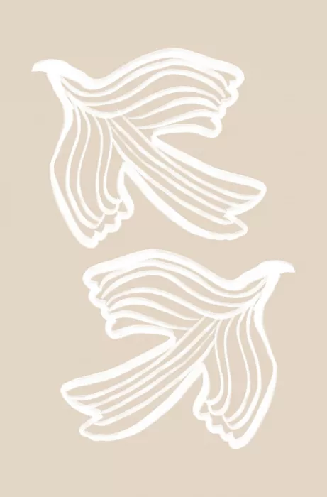 Prints, Art Melloi: Ilustración de Palomas Blancas