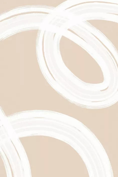 Prints, Art Melloi: Abstrakte minimalistische Pinselstrichkreise