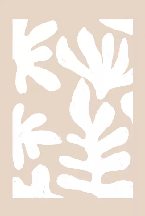 Prints, Art Melloi: Motif botanique abstrait de feuilles